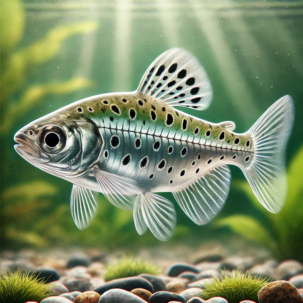 Chilodus punctatus (De cabeça para baixo)