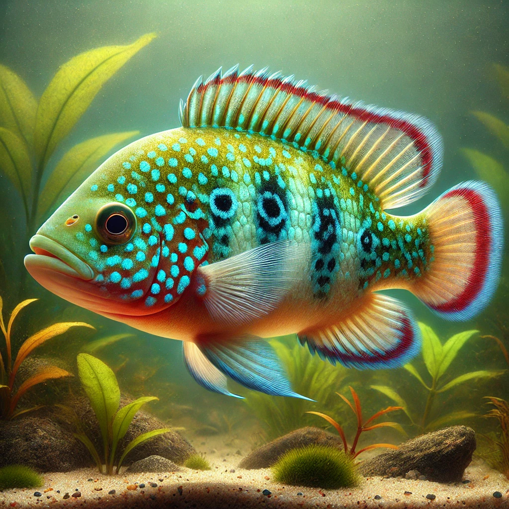 Herichthys cyanoguttatus carpintus Cichlid do Texas