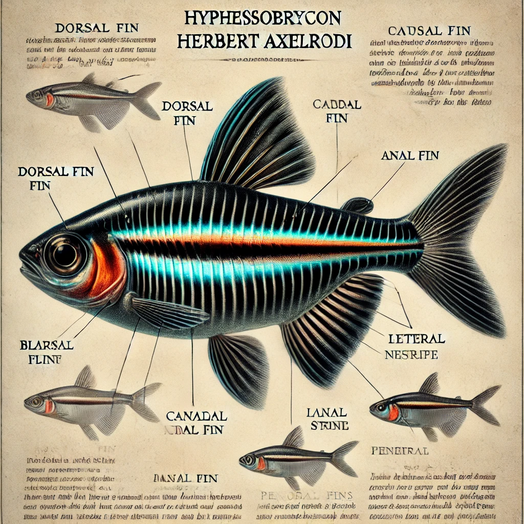 Hyphessobrycon herbertaxelrodi Neon preto