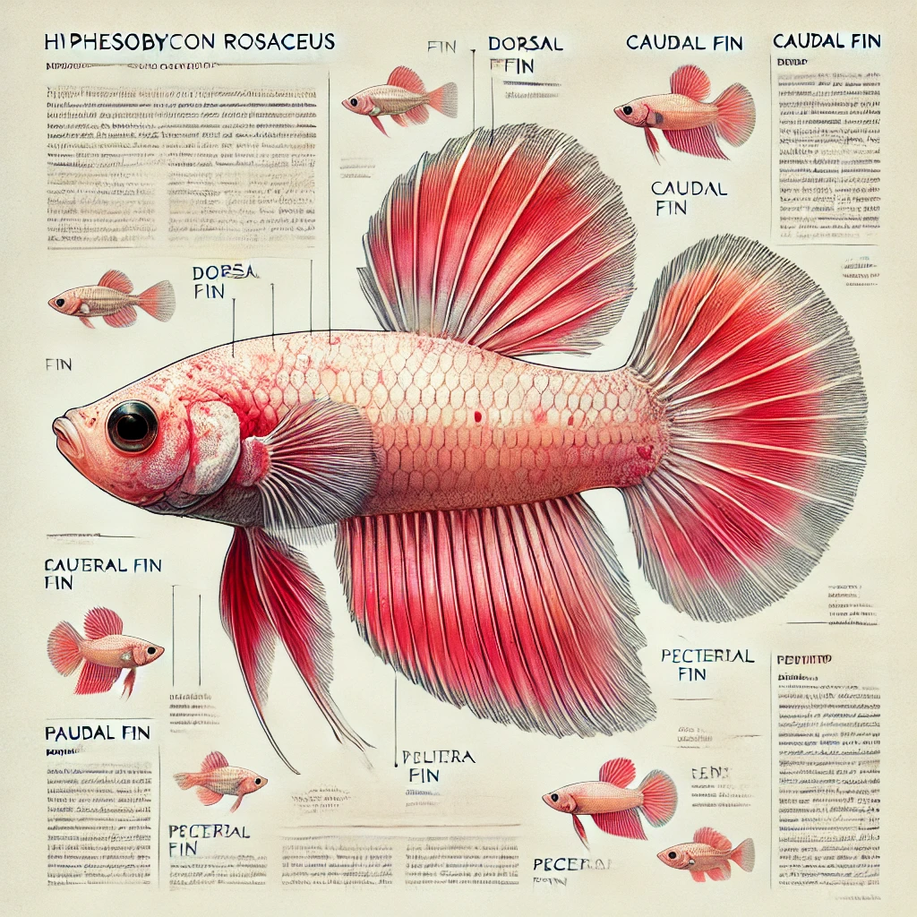 Hyphessobrycon rosaceus Tetra rosa