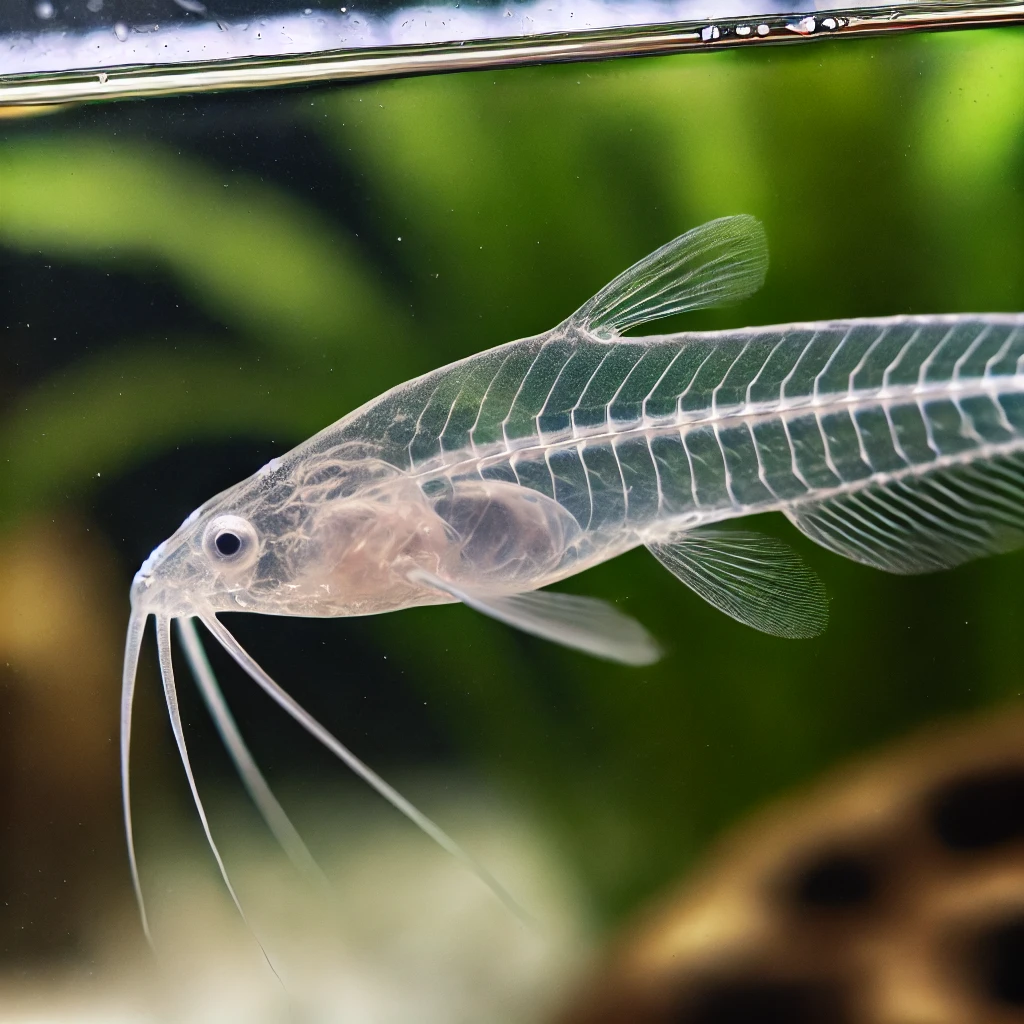 Kryptopterus bicirrhis Peixe -gato de vidro