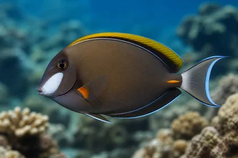 Acanthurus japonicus Cirurgião das bochechas brancas