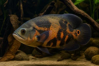Astronotus ocellatus Oscar ou Cichlid de veludo