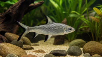 Balantiocheilus melanopterus Tubarão prateado