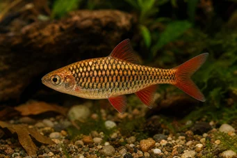 Barbus oligolepis Barba quadriculada