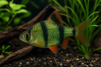 Barbus tetrazona vert Sumatra verde