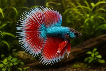 Betta splendens halfsun Lutador
