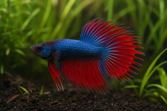 Betta splendens queue de peigne combate