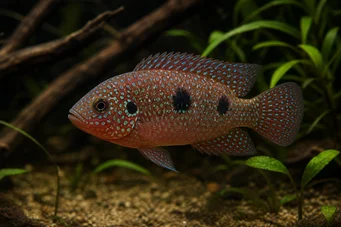 Hemichromis bimaculatus Jóia de Cichlid