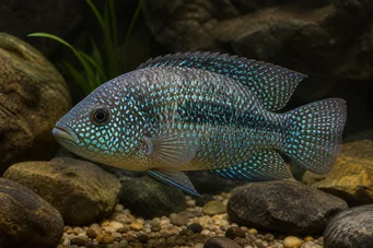 Herichthys cyanoguttatus carpintus Cichlid do Texas