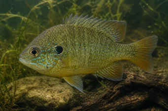 Lepomis cyanellus Pólo do sol verde