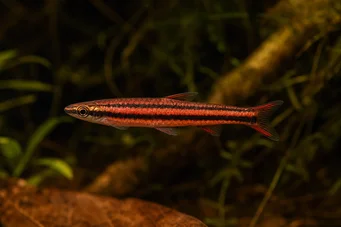 Nannostomus mortenthaleri Lápis vermelho de coral