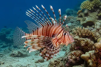 Pterois radiata (Peixe de pontuação irradiada)