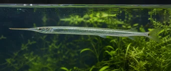 Xenentodon cancila Peixe de agulha de prata