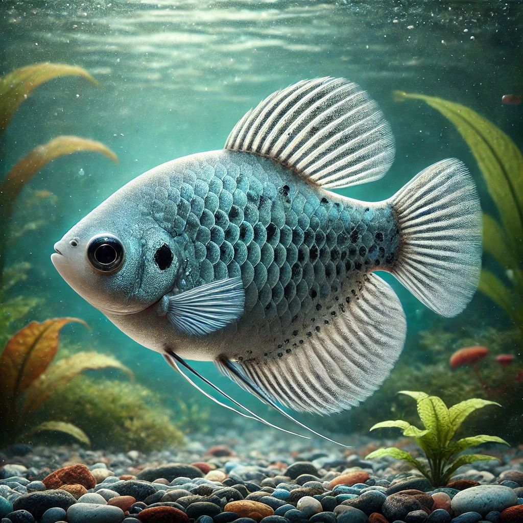 Trichogaster trichopterus Três pontos, gourami azul